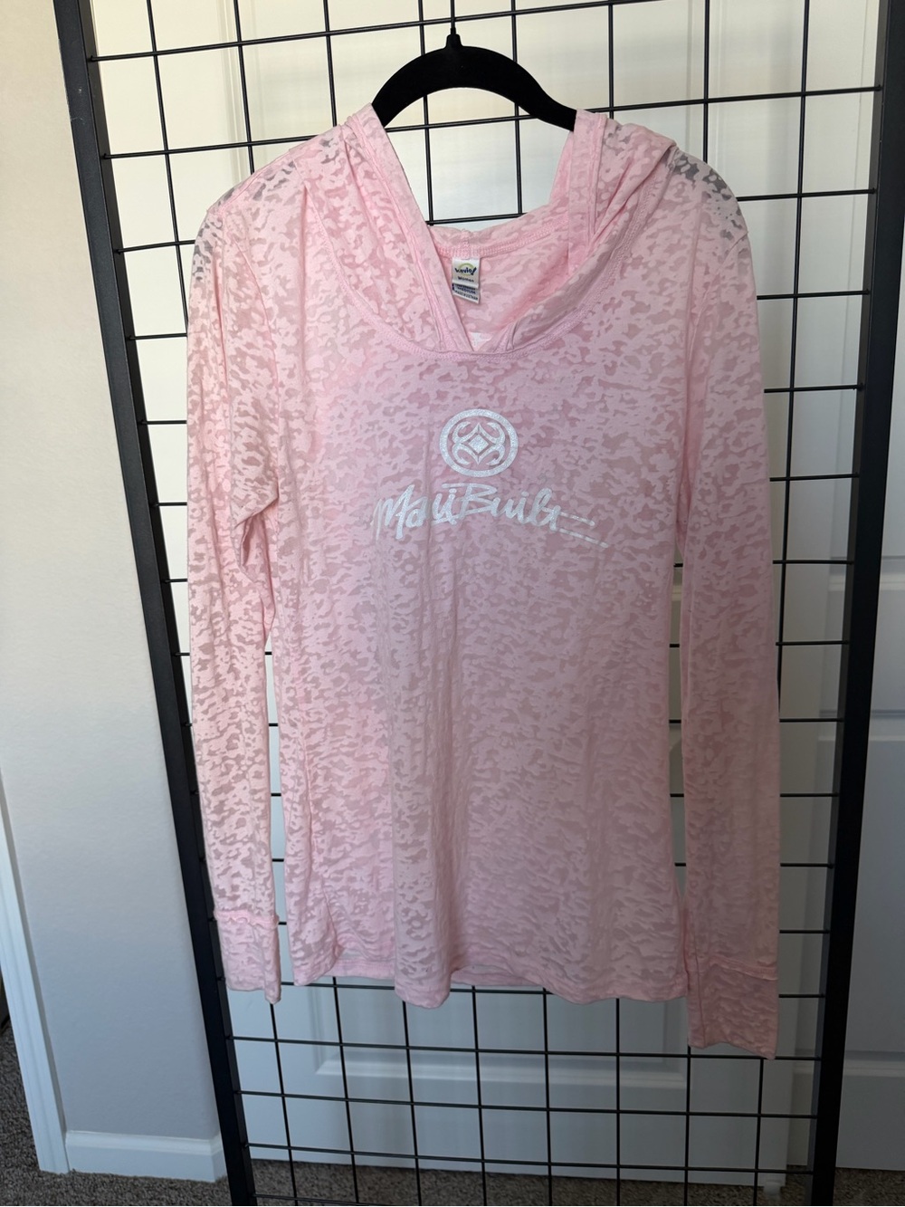 Maui Built Light Pink Hooded Long-Sleeve Top rare, bought on the island.